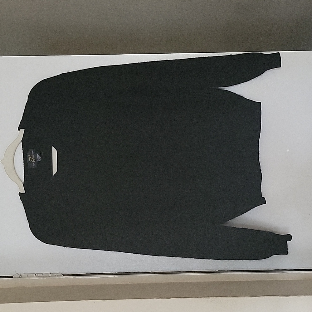 Vintage L PURE cashmere 100% cashmere black  V-neck sweater